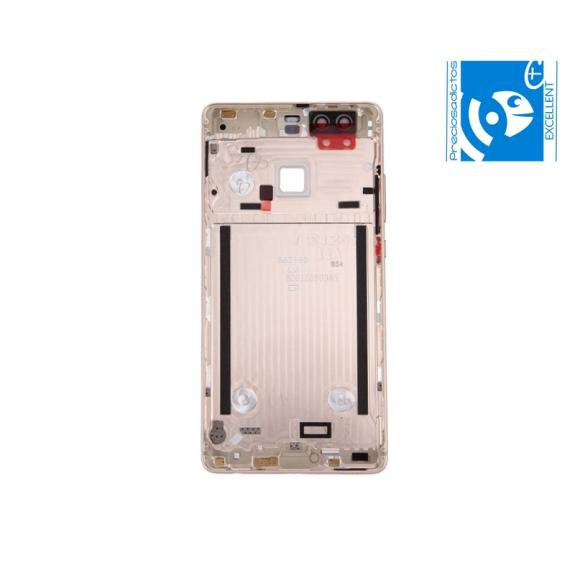 TAPA TRASERA PARA HUAWEI ASCEND P9 CON BOTON DORADO