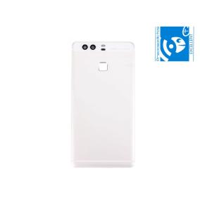 TAPA TRASERA PARA HUAWEI ASCEND P9 CON BOTON BLANCO