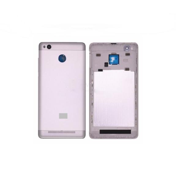 TAPA TRASERA CUBRE BATERIA PARA XIAOMI REDMI 3X PLATA