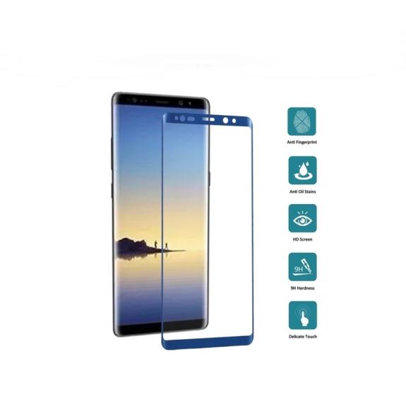 CRISTAL TEMPLADO 3D AZUL PARA SAMSUNG GALAXY NOTE 8