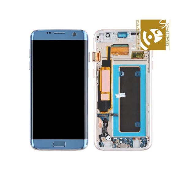 Pantalla SERVICE PACK para Samsung Galaxy S7 Edge azul celeste
