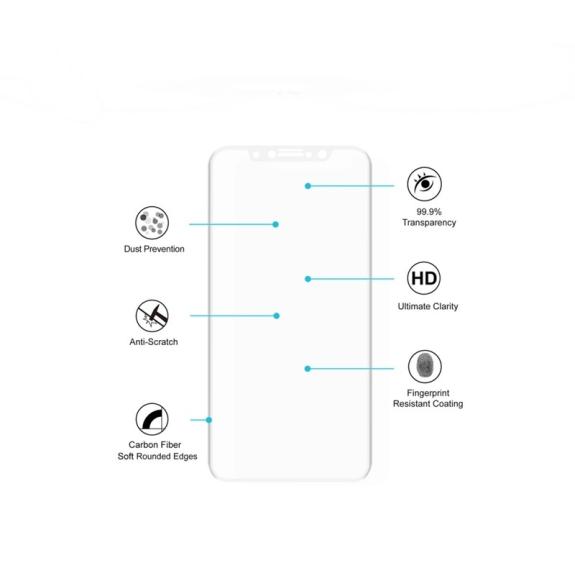 CRISTAL TEMPLADO 3D PARA IPHONE X / XS / 11 PRO BLANCO