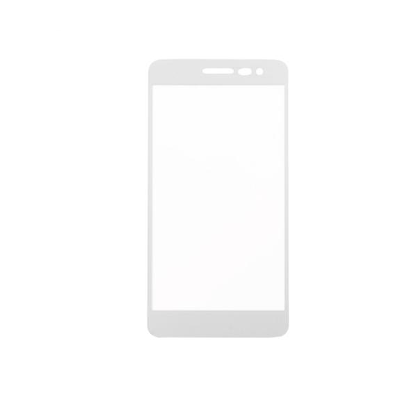 CRISTAL FRONTAL DE PANTALLA PARA LG K8 2017 BLANCO / PLATA