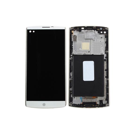 PANTALLA TACTIL LCD COMPLETA PARA LG V10 BLANCO CON MARCO