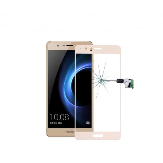 PROTECTOR CRISTAL TEMPLADO 3D DORADO PARA HUAWEI HONOR V8