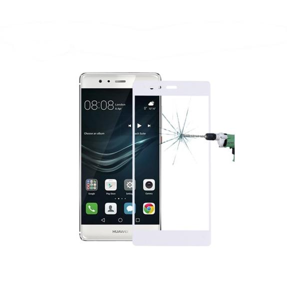 PROTECTOR CRISTAL TEMPLADO 3D BLANCO PARA HUAWEI P9 PLUS