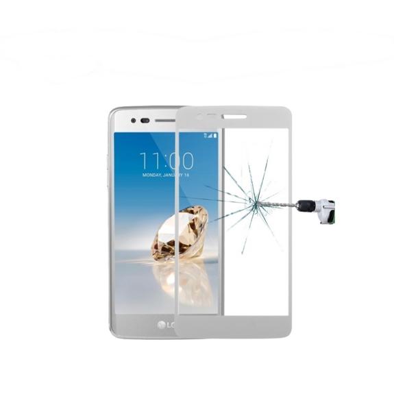 PROTECTOR DE PANTALLA CRISTAL TEMPLADO 3D PLATA PARA LG K8 2017