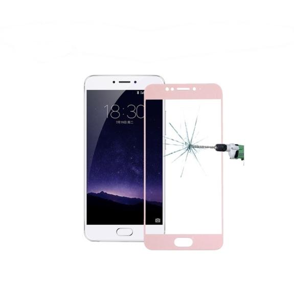 PROTECTOR DE PANTALLA CRISTAL TEMPLADO 3D ROSA PARA MEIZU MX6