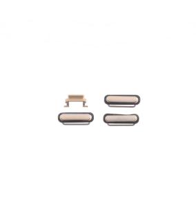 Set of side buttons for iphone 6 gold