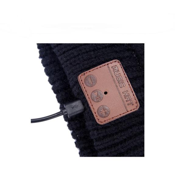 GORRO CON MANOS LIBRES BLUETOOTH MUSICA COLOR NEGRO