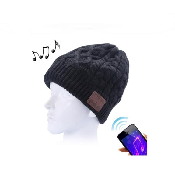 GORRO CON MANOS LIBRES BLUETOOTH MUSICA COLOR NEGRO