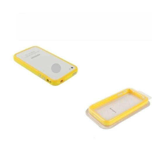 BUMPER IPHONE 4/4S BOTONES METALICOS COLOR AMARILLO