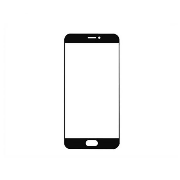 CRISTAL FRONTAL DE PANTALLA PARA MEIZU MX6 NEGRO