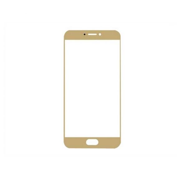 CRISTAL FRONTAL DE PANTALLA PARA MEIZU MX6 DORADO