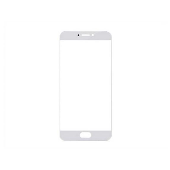 CRISTAL FRONTAL DE PANTALLA PARA MEIZU MX6 BLANCO