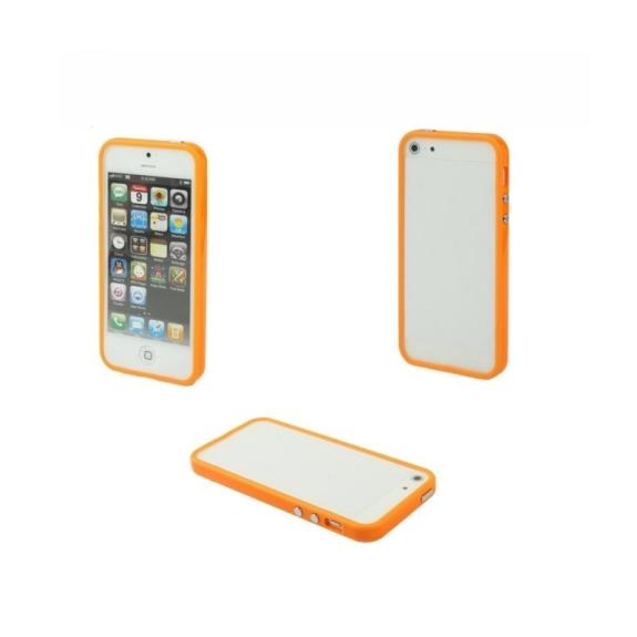 BUMPER IPHONE 5 5S BOTONES METALICOS COLOR NARANJA