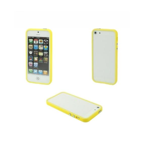 BUMPER IPHONE 5 5S BOTONES METALICOS COLOR AMARILLO