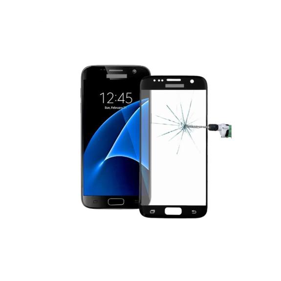 PROTECTOR DE PANTALLA CRISTAL TEMPLADO PARA SAMSUNG S7 NEGRO 3D