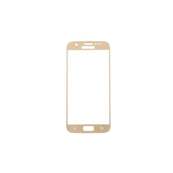 PROTECTOR DE PANTALLA CRISTAL TEMPLADO PARA SAMSUNG S7 DORADO 3D