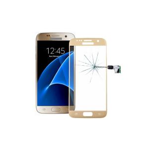 PROTECTOR DE PANTALLA CRISTAL TEMPLADO PARA SAMSUNG S7 DORADO 3D