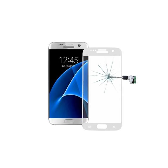 PROTECTOR DE PANTALLA CRISTAL TEMPLADO PARA SAMSUNG S7 BLANCO 3D