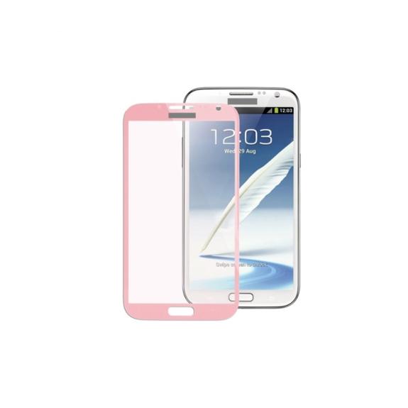 CRISTAL FRONTAL DE PANTALLA PARA SAMSUNG NOTE 2 ROSA