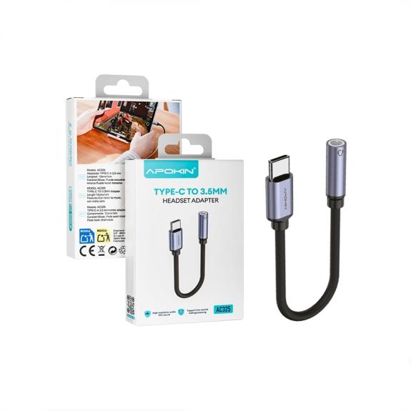 Adaptador Audio AC325 Tipo-C A Jack (3.5mm)