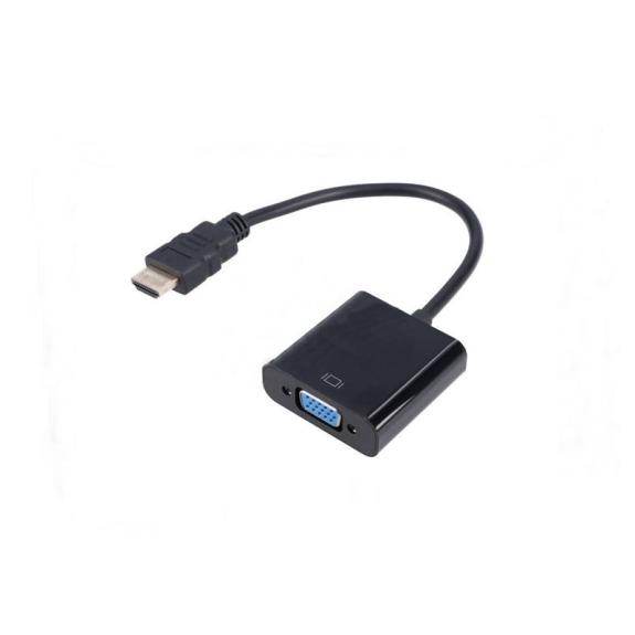 ADAPTADOR DE HDMI A VGA EN NEGRO