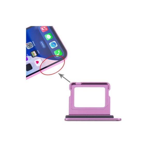 Bandeja Dual SIM Para iPhone 16 Plus Morado