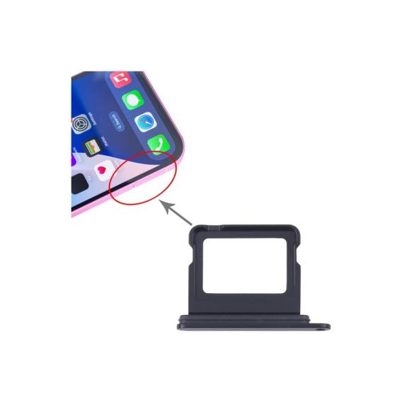 Bandeja Dual SIM Para iPhone 16 Plus Negro