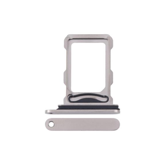 Bandeja dual SIM Para iPhone 16 Pro / 16 Pro Max plateado