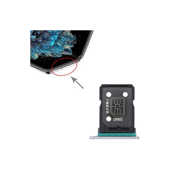 Bandeja Dual SIM para Oppo Find N en color plateado