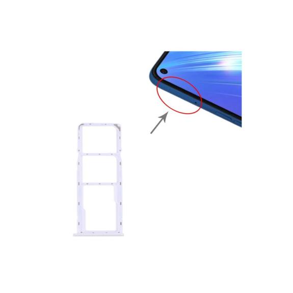 Bandeja dual SIM para Realme 6 en color blanco