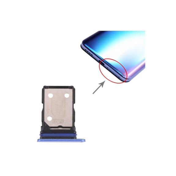 Bandeja dual SIM para Realme X7 en color azul