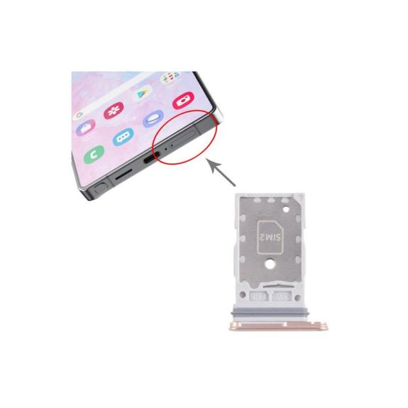 Bandeja dual SIM Para Samsung Galaxy S25 / S25 Plus en naranja