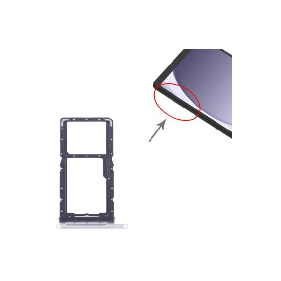 Bandeja dual SIM Para Samsung Galaxy Tab A9 en color plateado
