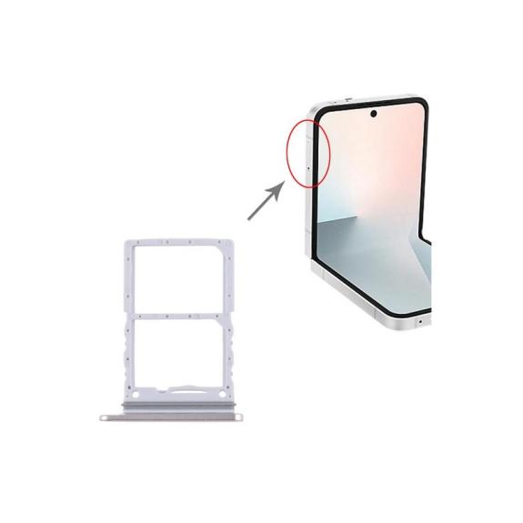 Bandeja Dual SIM Para Samsung Galaxy Z Flip7 FE Plateado