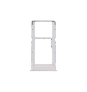 Bandeja dual SIM para Xiaomi Poco M6 en color plateado