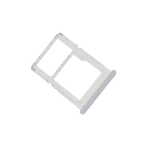 Bandeja dual SIM para Xiaomi Poco M6 en color plateado