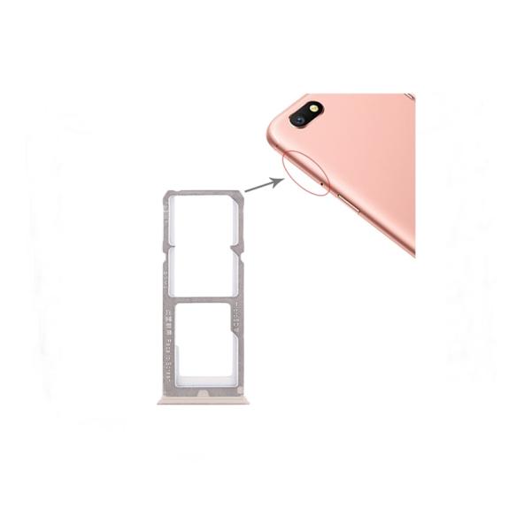 Bandeja dual SIM + SD para Oppo A77 dorado-rosa