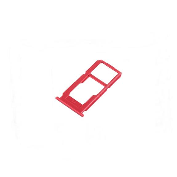 Bandeja dual SIM + SD para Oppo R11 rojo