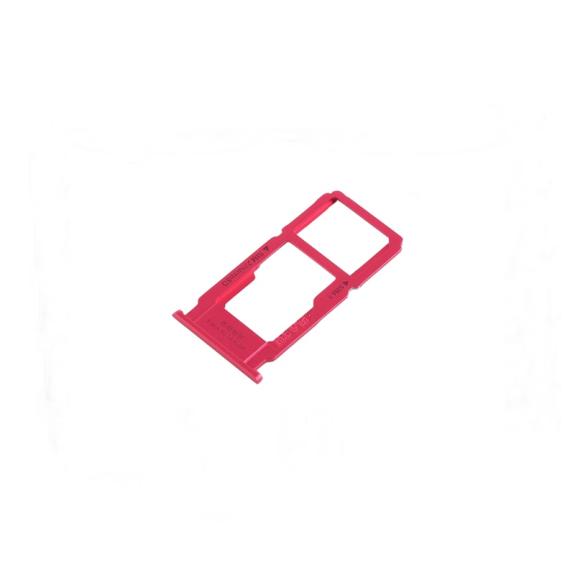 Bandeja dual SIM + SD para Oppo R11S rojo