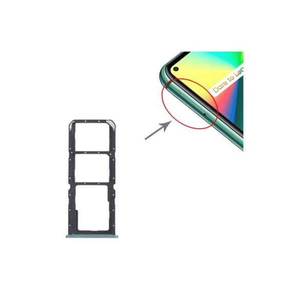 Bandeja dual SIM + SD para Realme 7i en color verde