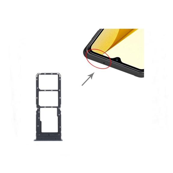 Bandeja dual SIM + SD para Vivo Y16 negro