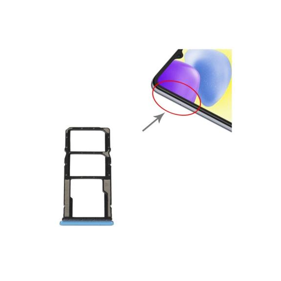 Bandeja dual Sim + SD Para Xiaomi Redmi 10A en color azul