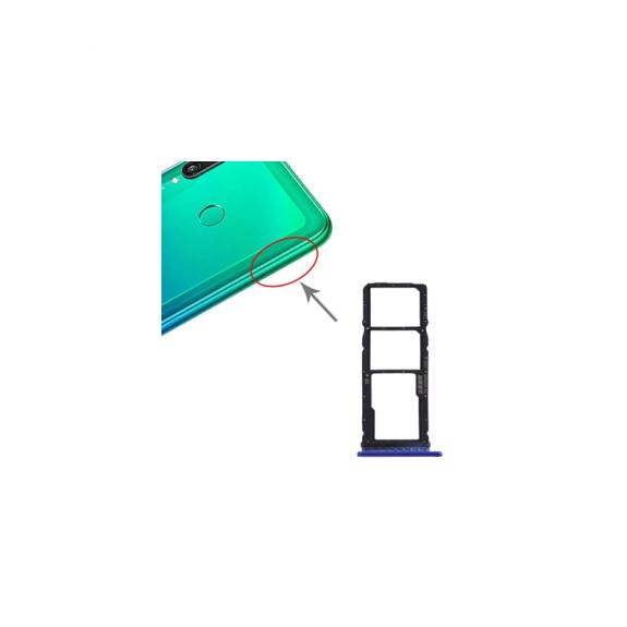 Bandeja dual SIM + SD para Huawei Y7P azul