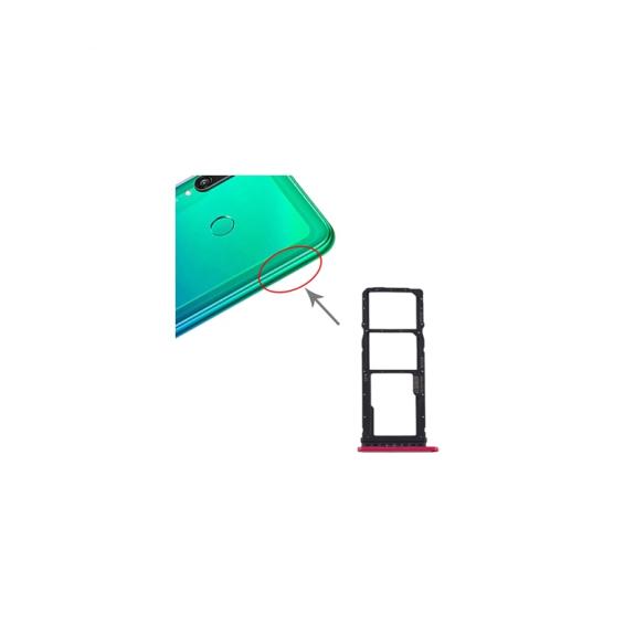 Bandeja dual SIM + SD para Huawei Y7P rosa