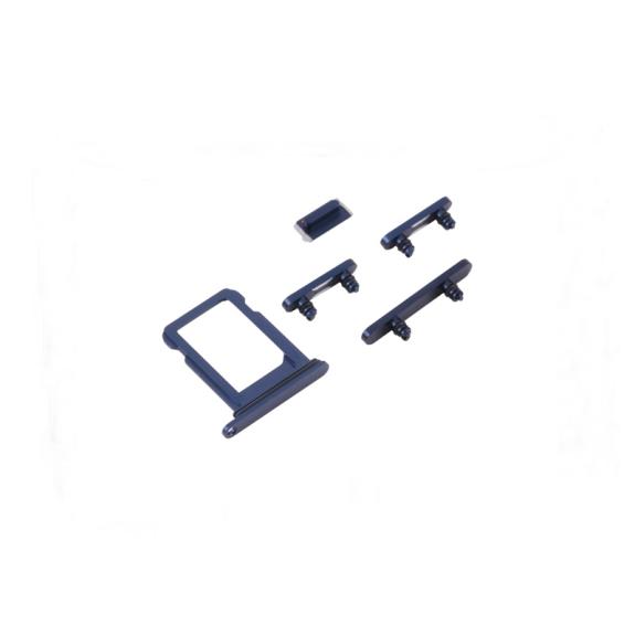 Bandeja SIM y botones laterales para iPhone 13 Mini azul