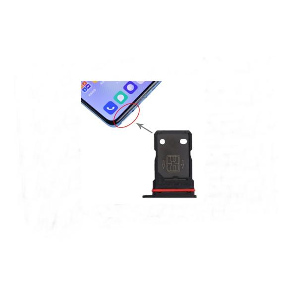 BANDEJA PORTA TARJETA DUAL SIM PARA ONEPLUS 9R NEGRO