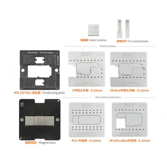 Base Reparación de Placa Base Qianli - iPhone X a 11 Pro